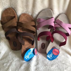 ❤️Floppi women’s sandals New (2 sets ) Size 8 NWT